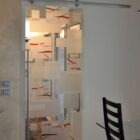 ABSOLUTE vetro trasparente extrachiaro maniglia X61decoro quadria con lingue double (6)-1000 porta vetro mazzoli