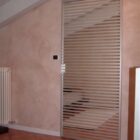 MITIKA scorrevole esterno muro specchio decoro righe porta specchio