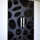 Porte in cristallo dark grey modello LIGHT alluminio scorrevoli esterno muro decoro elastic single maniglie X80 (2)-1000 Porte in cristallo dark grey modello LIGHT alluminio scorrevoli esterno muro decoro elastic single maniglie X80 (2)-1000