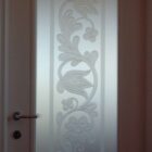 Vetrata artistica floreale tirolo incisa e sabbiata -1000