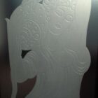 Vetrata artistica incisa Donna classica-1000