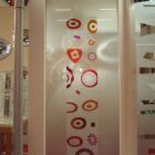 PORTA VETRO ALLUMINIO COLOR ACCIAIO SCORREVOLE ESTERNO MURO MITIKA DECORO MURRINE PIENE