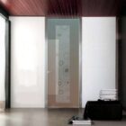 PORTA VETRO ALLUMINIO MITIKA DECORO MURRINE CENTRALI BIANCHE