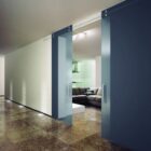 porte vetro ABSOLUTE doppia scorrevole esterno muro vetro grafite porte vetro